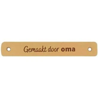 Leren labels Gemaakt Door Oma 7 x 1 cm 2 stuks van DURABLE 020.1182