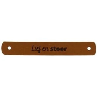 Leren labels Lief en stoer 7 x 1 cm 2 stuks van DURABLE 020.1185