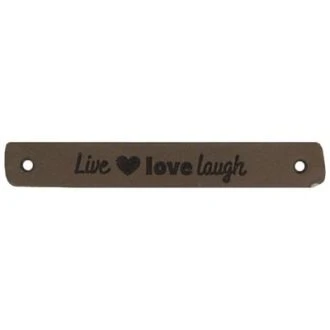 Leren labels Live Love Laugh 7 x 1 cm 2 stuks van DURABLE 020.1186