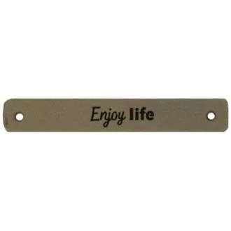 Leren labels Enjoy Life  7 x 1 cm 2 stuks van DURABLE 020.1187