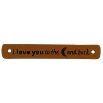 Leren labels I love you to the moon and back 7 x 1 cm 2 stuks van DURABLE 020.1190