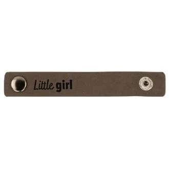 Leren labels met drukknoop Little Girl 10,5 x 1 cm 2 stuks van DURABLE 020.1197