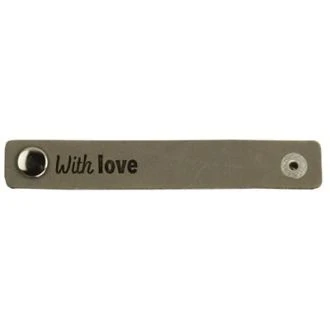 Leren labels met drukknoop With Love 10,5 x 1 cm 2 stuks van DURABLE 020.1198