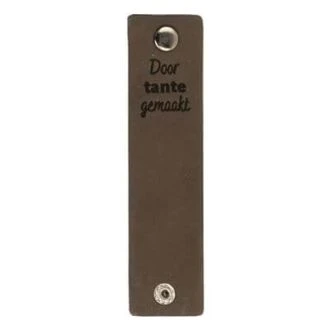 Leren labels met drukknoop Door Tante Gemaakt 12x3cm 2 stuks van DURABLE 020.1214