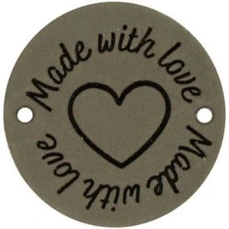 Leren labels Made With Love 3,5cm 2 stuks van DURABLE 020.1225