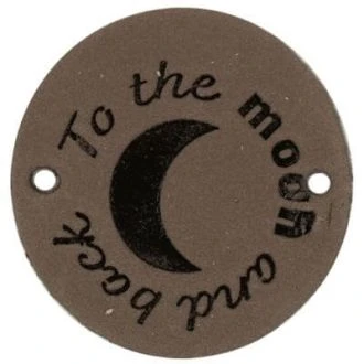 Leren labels To the Moon and Back 3,5cm 2 stuks van DURABLE 020.1230