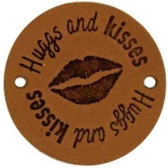 Leren labels Huggs & Kisses 3,5cm 2 stuks van DURABLE 020.1231