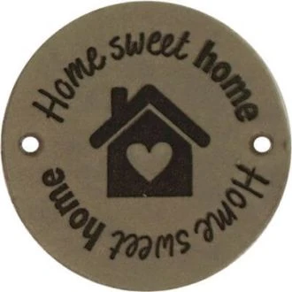 Leren labels Home Sweet Home 3,5cm 2 stuks van DURABLE 020.1233
