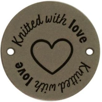 Leren labels Knitted with Love 3,5cm 2 stuks van DURABLE 020.1235