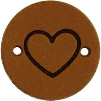 Leren labels hartje 2cm 2 stuks van DURABLE 020.1237
