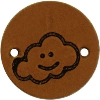 Leren labels wolkje 2cm 2 stuks van DURABLE 020.1240