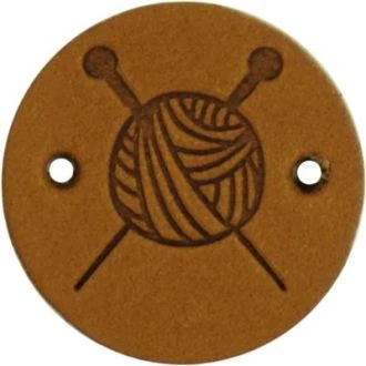 Leren labels breien 2cm 2 stuks van DURABLE 020.1247