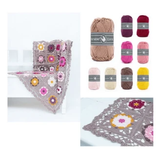 Haakpakket Coaster Square Deken Taupe van DURABLE 014.120