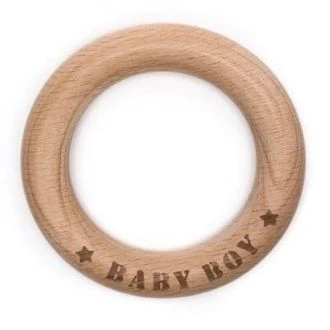 Houten bijtring Baby Boy 7x7cm van DURABLE 020.1016