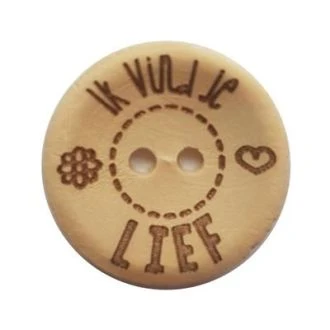 Houten knopen Ik Vind Je Lief 20mm 4stuks van DURABLE 020.1042