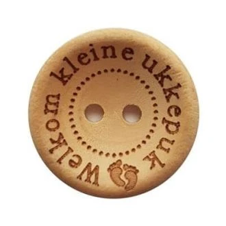 Houten knopen Welkom Kleine Ukkepuk 20mm 4stuks van DURABLE 020.1038
