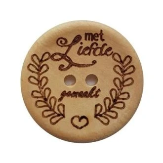 Houten knopen Met liefde gemaakt 30mm 2stuks van DURABLE 020.1047