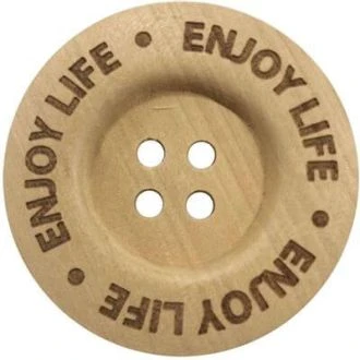 Houten knopen Enjoy Life 40mm 2stuks van DURABLE 020.1034