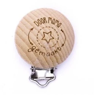 Houten speenclips Door Mama Gemaakt 30mm 2 stuks van DURABLE 020.1059