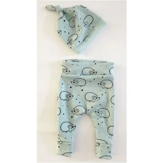 Baby broekje en mutsje egeltjes maat 56