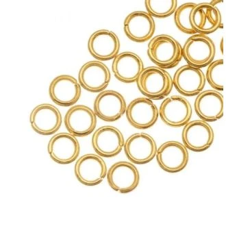 Stainless Steel Buigringen (4 x 0.5 mm) Goud (50 Stuks) van DB Y200