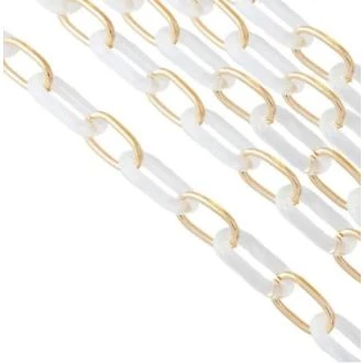 Acryl Schakelketting  White-Gold (1 Meter) van DB M073