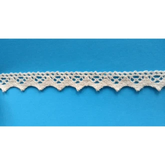 Gehaakt sierband 7 gebroken wit 2cm breed 