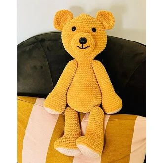 Beer velvet haakpakket geel van N' STUDIO