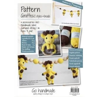 Haakpatroon pakket giraffe slinger en bijtring van GO HANDMADE 20135