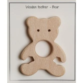 Houten bijtring beer 55mm van GO HANDMADE 16133