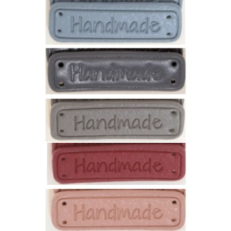 Leren Handmade label 15x50mm opnaaibaar van GO HANDMADE 