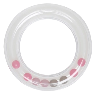 Ring rammelaar 80mm roze van GO HANDMADE 22046