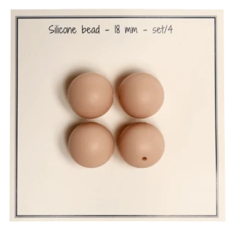 Siliconen kralen vanille 18mm van GO HANDMADE 19027