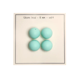 Siliconen kralen mint 18mm van GO HANDMADE 19026