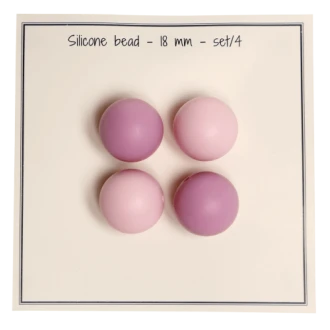 Siliconen kralen roze 18mm van GO HANDMADE 19022