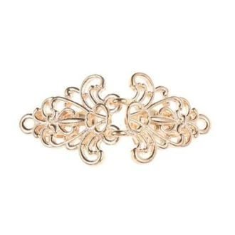Gold baroque lilies haak en oog vestklemmen