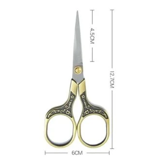 Borduurschaar 12,7cm green gold