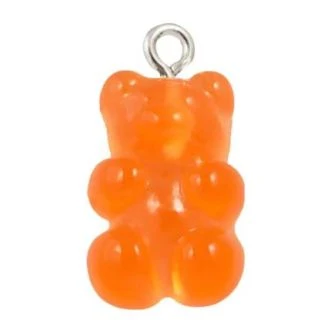 Gummy Bear Resin Hanger (21 x 11 mm) Orange van DB M098