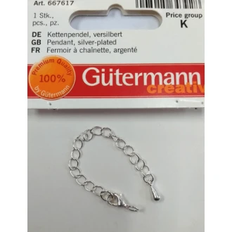 Pendel kettinghanger 7,5cm zilver van GUTERMANN 039.667617