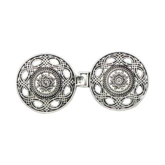 Klaver haak en oog gesp gun metal