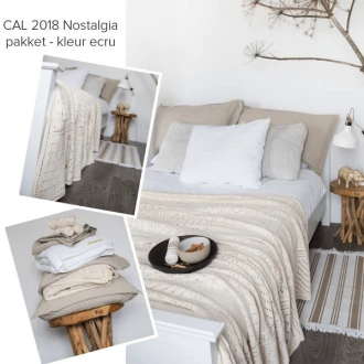 Haakpakket deken ecru 155x205cm Nostalgia CAL2018 van DURABLE 014.128