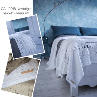 Haakpakket deken wit Nostalgia CAL2018 van DURABLE 014.127