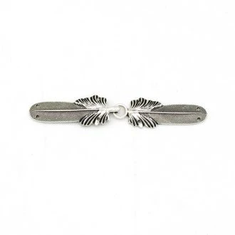 Klaver haak en oog gesp gun metal