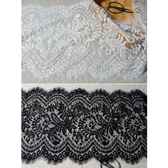 30-35cm breed kanten band met wimpers 3m lang