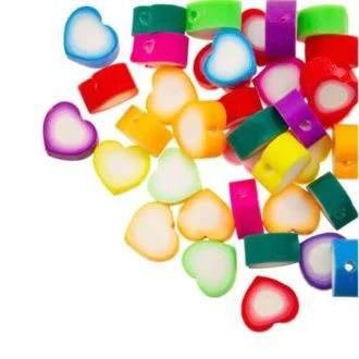 Polymeer Kralen Hartje (10 x 5 mm) Mix Color (50 stuks) DB I036