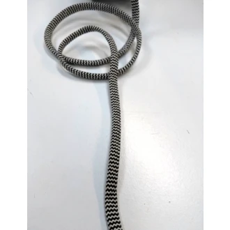 Plat geweven veter koord zigzag zwart wit van RESTYLE 019.150