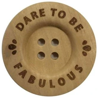 Houten Knoop Dare to be fabulous 40mm van DURABLE 020.1106
