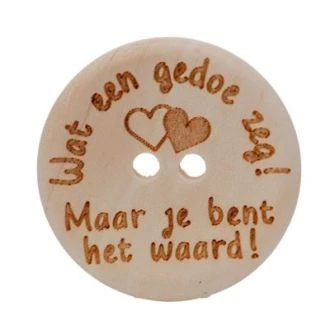 Houten knoop Wat een gedoe zeg! 30mm van DURABLE 020.1140