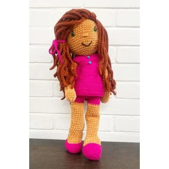 Jennifer Pop licht bruin/roze haakpakket van NSTUDIO