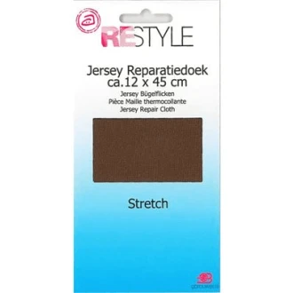 Strijkbare rekbare jersey reparatiedoek 11x45cm van RESTYLE 015.79144